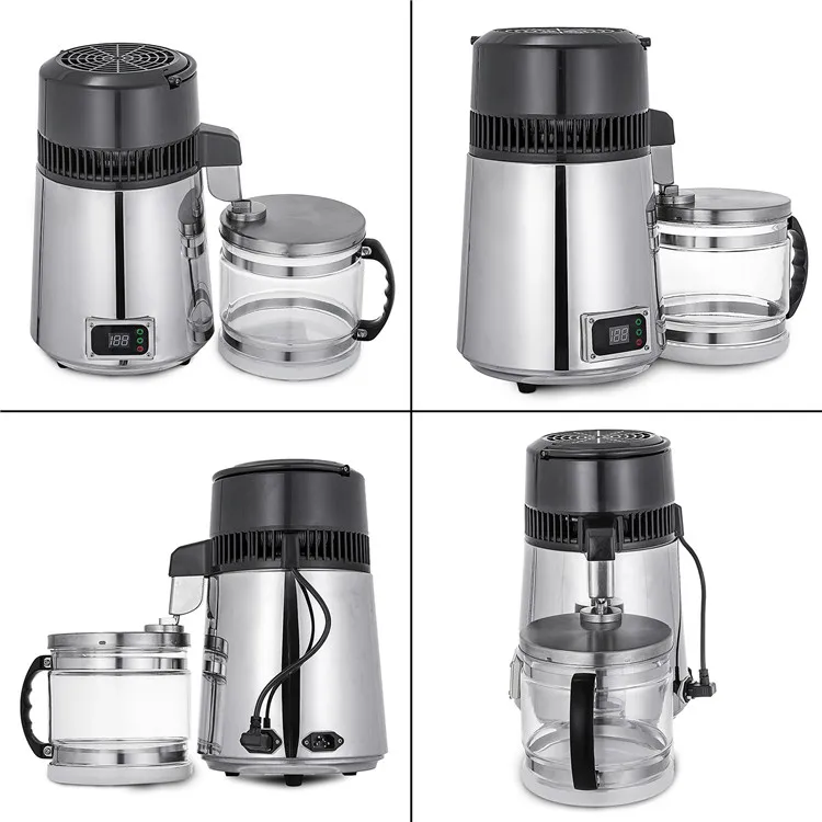 Temperature-Adjust 750W 4L Pure Water Distiller