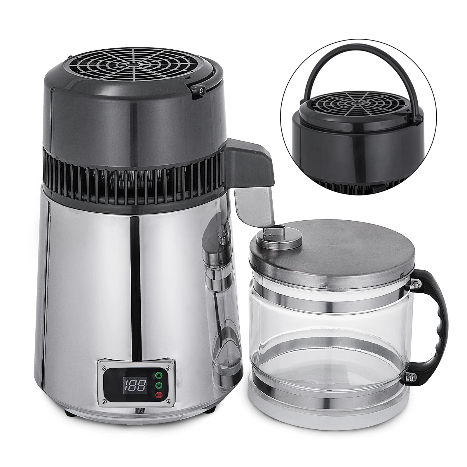 Temperature-Adjust 750W 4L Pure Water Distiller - Image 1